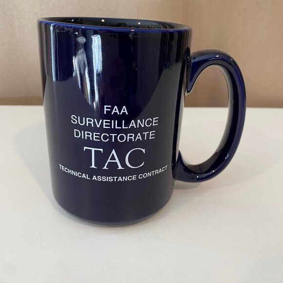 TAC TEAM Blue Coffee Mug 4.5” FAA Surveillance National Security Contract - Picture 3 of 5